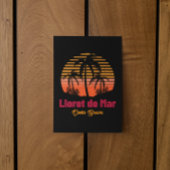 Carte Postale Retro Sunset Lloret de Mar Espagne Vacances