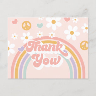Carte Postale Retro Super fille Rainbow Anniversaire