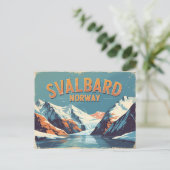 Carte Postale Rétro Svalbard gelé (Debout devant)