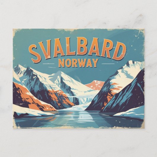 Carte Postale Rétro Svalbard gelé (Devant)