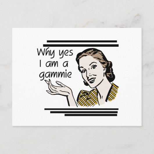 Carte Postale Rétro T-shirts et cadeaux de Gammie (Devant)