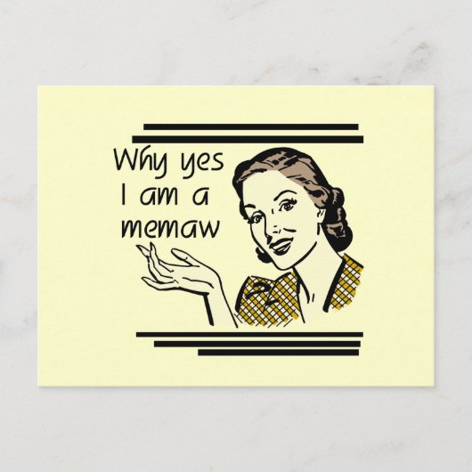 Carte Postale Rétro T-shirts et cadeaux de Memaw (Devant)