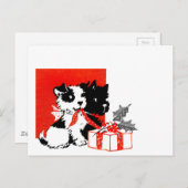 Carte Postale Retro Terrier et Scotty Dogs (Devant / Derrière)