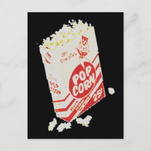 Carte Postale Retro Théâtre de cinéma Vintage Popcorn