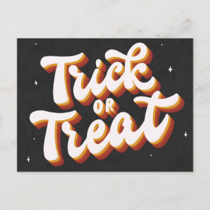 Carte Postale Retro Trick ou Treat