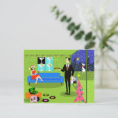 Carte postale Retro Urban Christmas Couple (Debout devant)