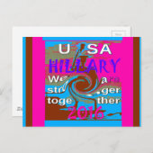 Carte Postale Rétro USA Plus Forts Ensemble Impression d'Art Abs (Devant / Derrière)
