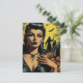 Carte Postale Retro Vampire Girl (Debout devant)