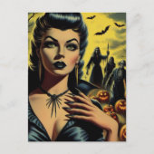 Carte Postale Retro Vampire Girl (Devant)