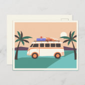 Carte Postale Retro van (Devant / Derrière)