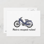 Carte Postale Rétro vélomoteur (Devant / Derrière)