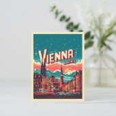 Carte Postale Retro Vienna City Autriche cadeaux skyline (Debout devant)