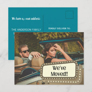 Carte Postale Retro Vieux panneau de mode Couple Moteur Nouvelle