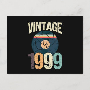 Carte Postale Retro Vintage 1999 21e Anniversaire Disque Vinyle 
