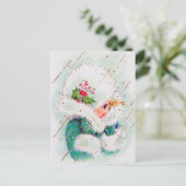 Carte postale Retro vintage Christmas lady (Debout devant)