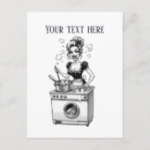 Carte Postale retro vintage dame ajouter du texte (Devant)