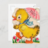 Carte postale Retro vintage de Pâques (Devant / Derrière)