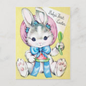 Carte postale rétro vintage de Pâques de bébé (Devant)