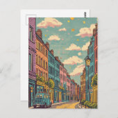 Carte Postale rétro vintage Dublin Irlande (Devant / Derrière)