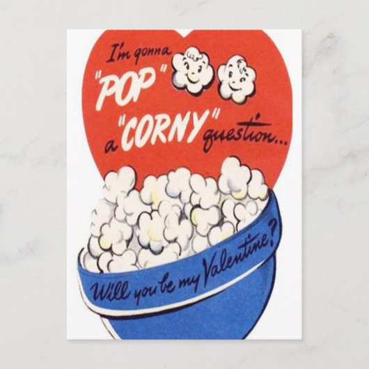 Carte postale Retro Vintage Holiday Valentine pop  (Devant)