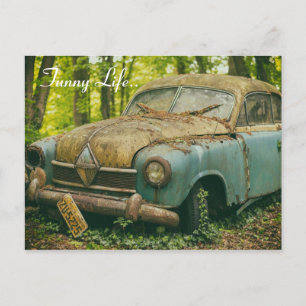 Carte postale Retro vintage Junkyard Rerap Rust Ca