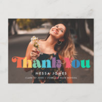 Retro vintage les années 70 graduation Merci photo