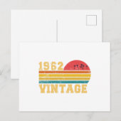 Carte Postale Retro Vintage Sunset 1962 Birthday (Devant / Derrière)