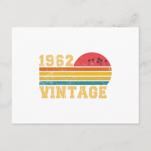 Carte Postale Retro Vintage Sunset 1962 Birthday (Devant)