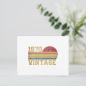 Carte Postale Retro Vintage Sunset 1970 Anniversaire (Debout devant)