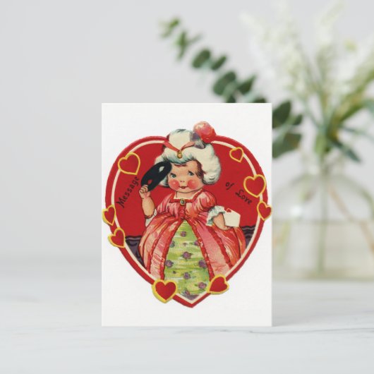 Carte Postale retro vintage Valentine (Debout devant)