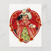 Carte Postale retro vintage Valentine (Devant)