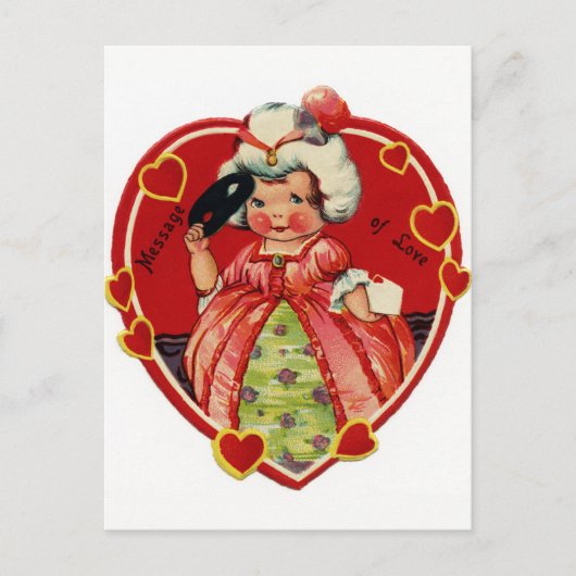 Carte Postale retro vintage Valentine (Devant)