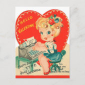 Carte Postale retro vintage Valentine (Devant)