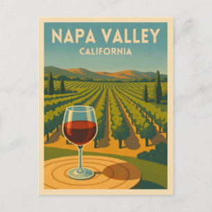Carte Postale Retro Vintage voyage Napa Valley California Winery