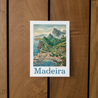 Carte Postale Retro Voyage Vintage Madère Île Portugal