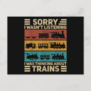 Carte Postale Rétro Wagon Train Lover Modèle ferroviaire Conduct