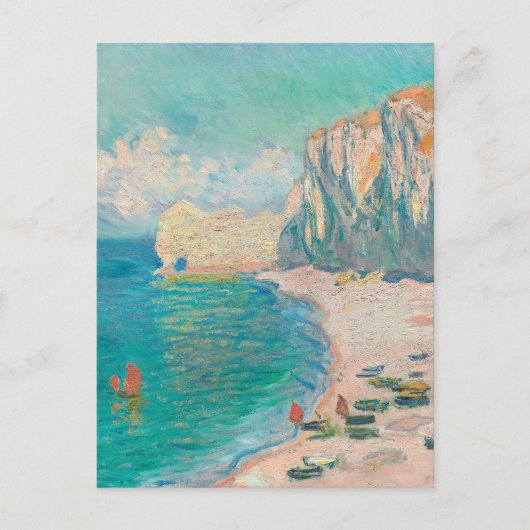 Carte postale Retro Watercolor Beach Cliff Art (Devant)
