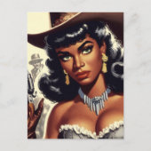 Carte Postale Retro Western Girl (Devant)