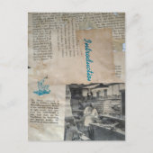 Carte Postale Retro Woodworking Intro Mixed Media Collage  (Devant)