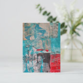 Carte Postale Retro Woodworking Woman and Man Collage (Debout devant)