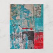 Carte Postale Retro Woodworking Woman and Man Collage (Devant)