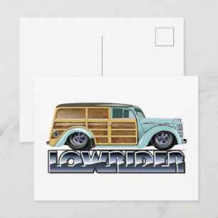 Carte Postale Rétro Woody Lowrider