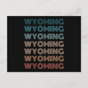 Carte Postale Retro Wyoming États d'Amérique Vintage Cadeaux