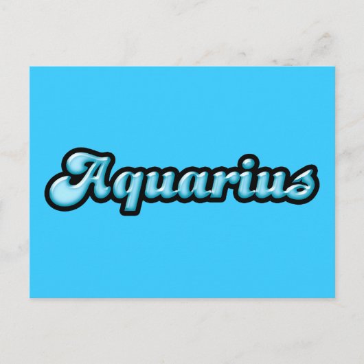 Carte Postale Rétro Zodiac Aquarius (Devant)