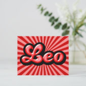 Carte Postale Retro Zodiac Leo (Debout devant)