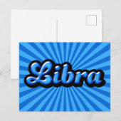 Carte Postale Rétro Zodiac Libra (Devant / Derrière)