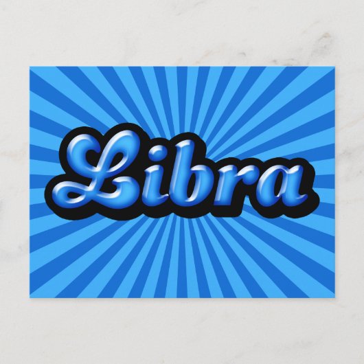 Carte Postale Rétro Zodiac Libra (Devant)