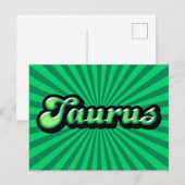 Carte Postale Rétro Zodiaque Taureau (Devant / Derrière)