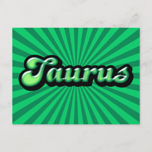 Carte Postale Rétro Zodiaque Taureau