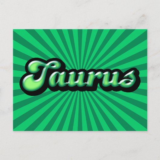 Carte Postale Rétro Zodiaque Taureau (Devant)